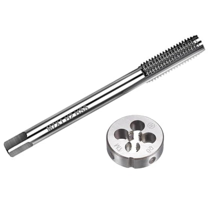 M7x1mm Metric Tap and Die Set,Machine Thread Screw Tap with Round Threading Die,Tap & Die Kit for Nut Screw Bolt Thread Repair - size: M7x1mm