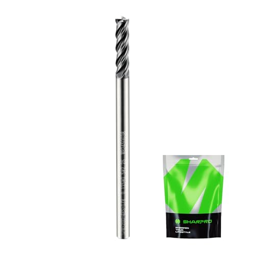 1/8 Inch Shank Carbide Square End Mill, 4 Flute CNC End Mills, Heat-Resistant Metal Endmill Suitable Alloy Steel, Stainless Steel, Various Cast Iron - size: 1/8 in(4 Flute)