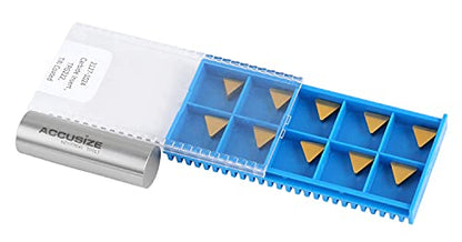 Accusize Industrial Tools Tpg222 Tin Coated Carbide Inserts, 10 Pcs/Box, 2127-1024x10 - size: TPG222