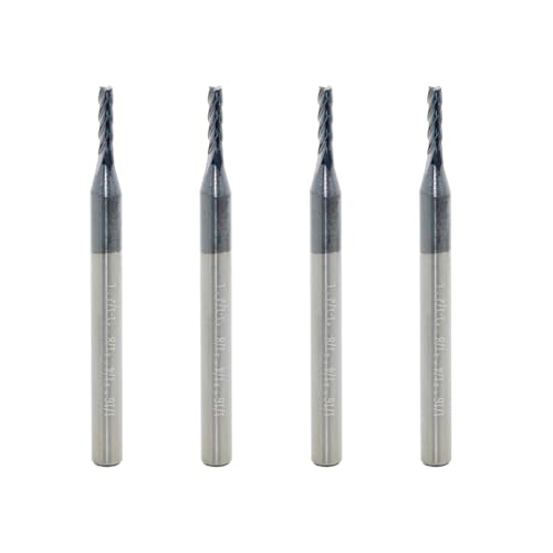 5/64" Carbide Square End Mill, 4 Flute, AlTiN Coating, 4 Pcs - size: 5/64" (4 Pcs), style: For Alloy Steels