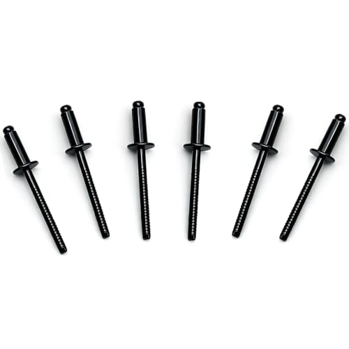 50 Pcs Black Stainless Steel Blind Rivets, 3/16" x 1/2" (4.8x12mm), Core Pulling Rivets, Grip Range 6.3-7.9mm - size: Stainless Steel