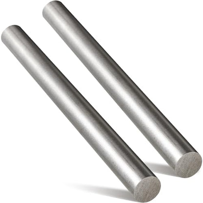 Gisafai 2 Pcs 12L14 Steel Bar 3/4" Diameter, 12" Length Round Stock Rod 12L14 Steel Round Bar for Craft Accessories Tool