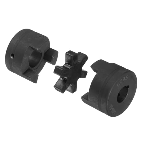 uxcell 3/4" to 1-1/8" L095 Flexible 3-Piece L-Jaw Coupling Coupler Set & Buna-N NBR Rubber Spider for Log Splitter Hybrid Equipment - size: 3/4 " to 1-1/8"