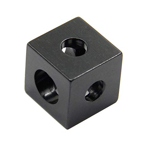 8PCS Black Corner Bracket Cube (20x20x20mm) for 6mm Slot Aluminum Extrusion Profile 2020 Series (Cube Corner-8PCS) - style: Cube Corner-8PCS