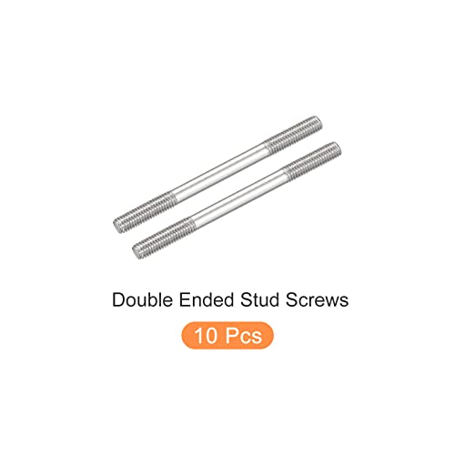 METALLIXITY Double Ended Stud Screws (M5 Thread 70mm Length) 10pcs, 304 Stainless Steel Dual Threaded Rod Bolts - for House Maintenance - size: M5x70mm
