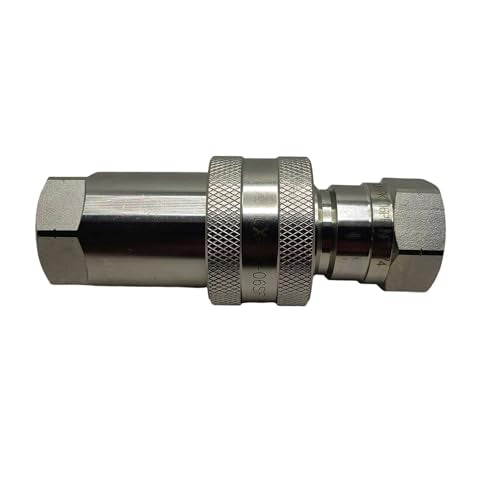 1-Set 3/4" Ag ISO5675 Carbon Steel Hydraulic Quick Disconnect Coupling/Coupler Poppet Valve，Pioneer Type, Set w/Dust Cap - size: 1Set-3/4"NPT(Poppet)