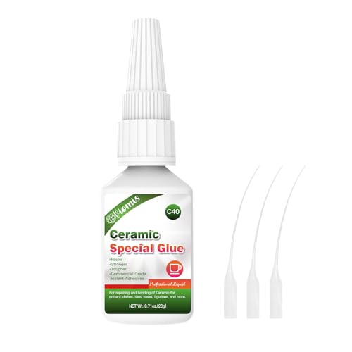 20g Ceramic Glue, Instant Ceramic Super Glue for Porcelain & Pottery - size: 20g Ceramic Glue