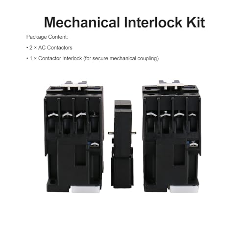 Baomain 3-Pole AC Contactor CJX2-1801 24VAC Coil, 3NO+1NC Auxiliary, 660V 3-Phase, DIN Rail Mount,for Motor Starters, Pumps, and Industrial Control Panels - style: AC 24V