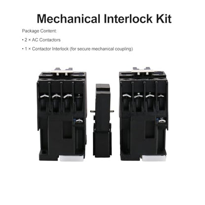Baomain 3-Pole AC Contactor CJX2-1801 24VAC Coil, 3NO+1NC Auxiliary, 660V 3-Phase, DIN Rail Mount,for Motor Starters, Pumps, and Industrial Control Panels - style: AC 24V