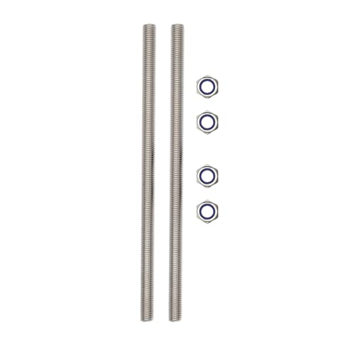 M12x250mm Threaded Rod 2pcs 304 Stainless Steel Threaded Rod Metric Fully - size: M12*250mm