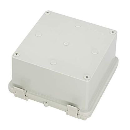 Zulkit Junction Box ABS Plastic Dustproof Waterproof IP65 Electrical Boxes Hinged Shell Outdoor Universal Project Enclosure with 2 Cable Glands 5.9 x 5.9 x 3.5 inch (150x150x90 mm) - size: 5.9" x 5.9" x 3.5"
