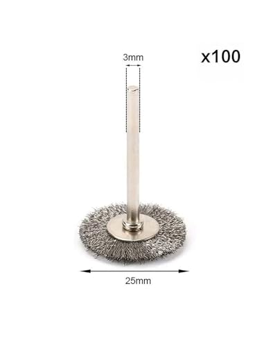 Wheel Brush 100 Pcs Wire Polishing Set for Rotary Tools - style: 100PCS T-Type