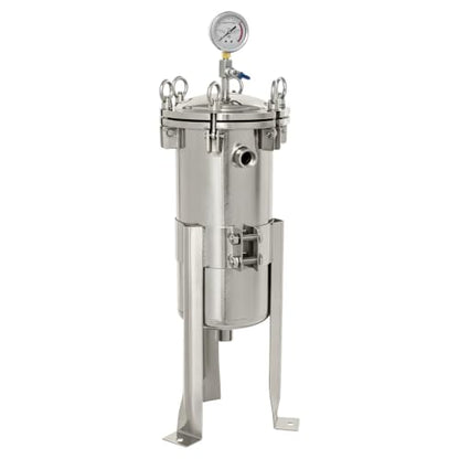 Bag Filter Housing, 0.75" NPT Heavy Duty Water High Flow Bag Filter - size: 0.97 SQ FT