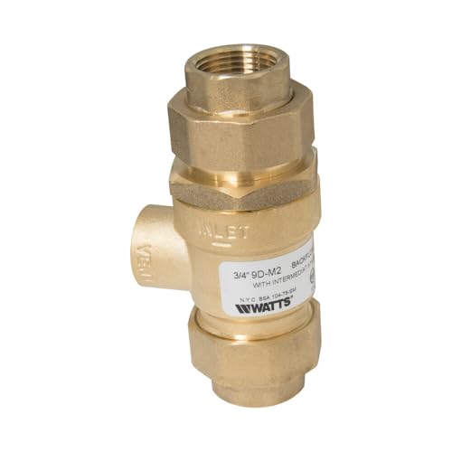 Watts 9D 3/4" Brass Dual Check Valve Backflow Preventer Union Female NPT