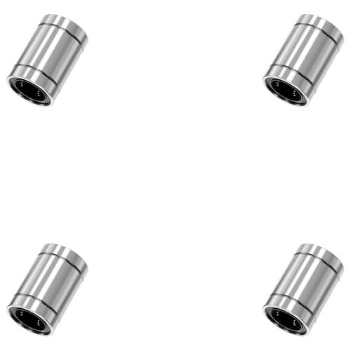 4PCS LM5UU Linear Ball Bearings, 5mm Bore Dia, 10mm OD, 15mm Length with Double Side Rubber Seal Linear Rail for CNC,3D Printer - size: LM5UU Size 5x10x15mm