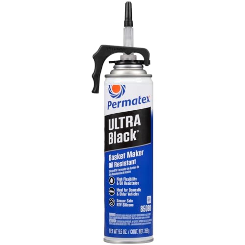 Permatex 85080 Ultra Black Maximum Oil Resistance RTV Silicone Gasket Maker, 9.5 oz. PowerBead Can - size: 9.5 Fl. Oz., style: Ultra Black