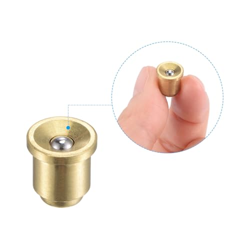 uxcell Brass Push Button Flange Grease Oil Cup 8mm Ball Oiler for Lubrication System 12Pcs - size: 8mm