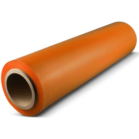 18"x 1500 FT Roll - 80 Gauge Thick + Heavy Duty .Stretch wrap Moving & Packing Wrap. Industrial Strength, Plastic Pallet Shrink Film Ideal for Furniture, Boxes, Pallets… (Orange, 1 Pack) - color: Orange, size: 1 PACK