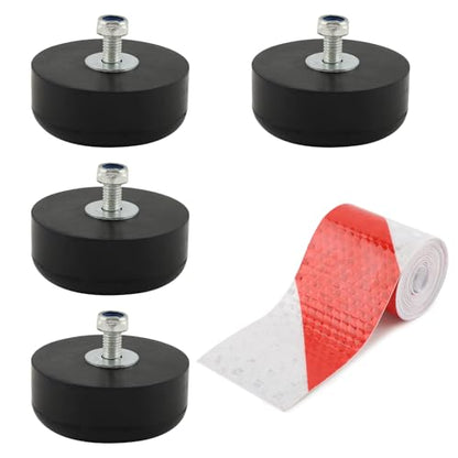 4Pack 2.5In Round Rubber Bump Stops, Trailer Ramp Door Shock Absorbing Pad