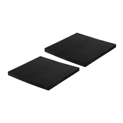 PATIKIL Rubber Anti-Vibration Pads, 2 Pcs Square Vibration Isolation Mats 8" x 8" x 0.6" for HVAC Air Conditioner Air Compressor Washer Dryer, Black - size: 8" x 8" x 0.6"