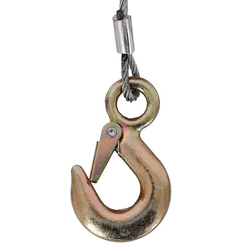 600LBS Hand Winch with 26FT Steel Cable, Heavy Duty Manual Crank for Trailer
