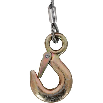 600LBS Hand Winch with 26FT Steel Cable, Heavy Duty Manual Crank for Trailer