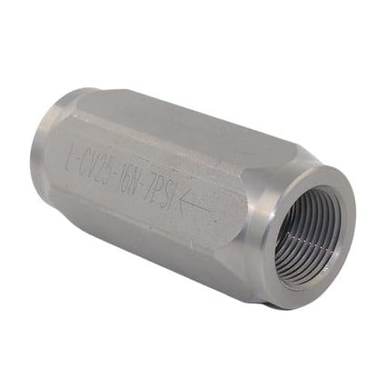 1'' NPTF Hydraulic In-Line Check Valve, Non-Return Valve High Pressure, Single Way, 50GPM, 3000PSI - size: CV25-16N 1''NPTF