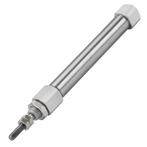 Heschen Stainless Steel Slim Air Pneumatic Cylinder, CDJ2B 10-50, M5 Port, 10mm Bore, 50mm Stroke, Double Acting Single Rod - size: 50mm Stroke