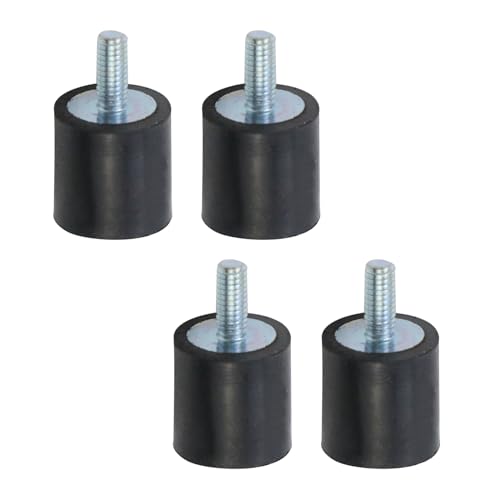 MY MIRONEY 4PCS M4 x 10mm Rubber Isolator Mounts - size: M4 x 10mm;15 x 15mm (Single Studs)