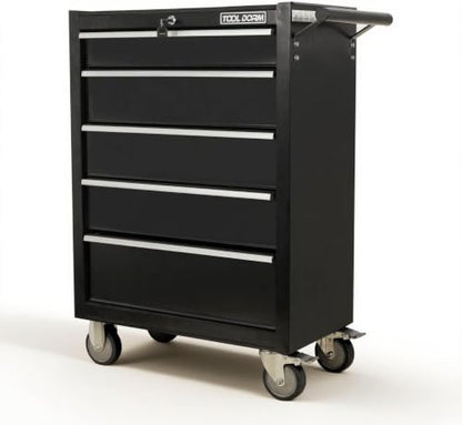 5-Drawer Rolling Tool Chest with Locking Wheels & Drawers - color: Black-5