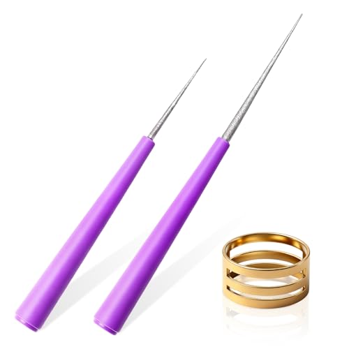 2PCS Jewelry Making Bead Reamer Tool with 1 Open Ring