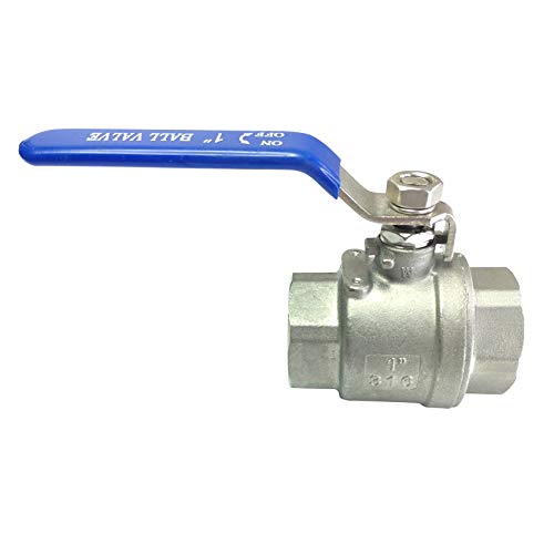 1" Female Ball Valve NPT Thread 316 Stainless Steel Full Port Ball Valve WOG1000 - size: 1 Inch