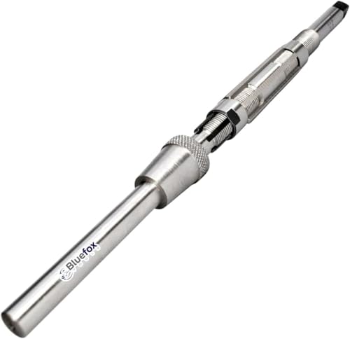 H5 Adjustable Hand Reamer with Solid Pilot | 17/32" - 19/32" (13.5-15mm) | High Speed Steel King Pin Reamer | Floating Pilot Sleeve | Precision Line Reaming Tool - size: H5 Adjustable Hand Reamer
