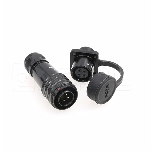 SA12 4Pin Weipu Connector Aviation Push-Pull Solder Cable Connector Plug Panel Mount Socket Female Rear-nut Mount for LED Light Equipment Electrical - size: 4Pin 5A