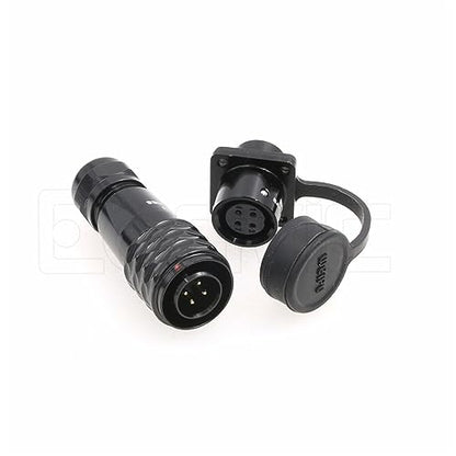 SA12 4Pin Weipu Connector Aviation Push-Pull Solder Cable Connector Plug Panel Mount Socket Female Rear-nut Mount for LED Light Equipment Electrical - size: 4Pin 5A
