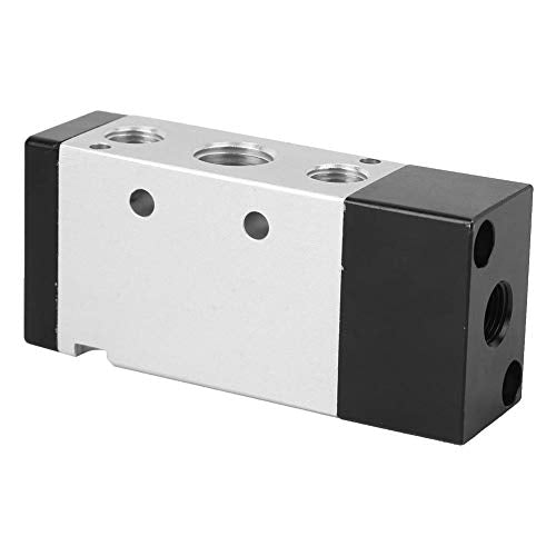 Hilitand 2 Position 5 Way Pneumatic Control Valve, Air Valve Aluminum Alloy Mechanical Accessory for Commutation in Home or Industrial(4A410-15 G1/2in)