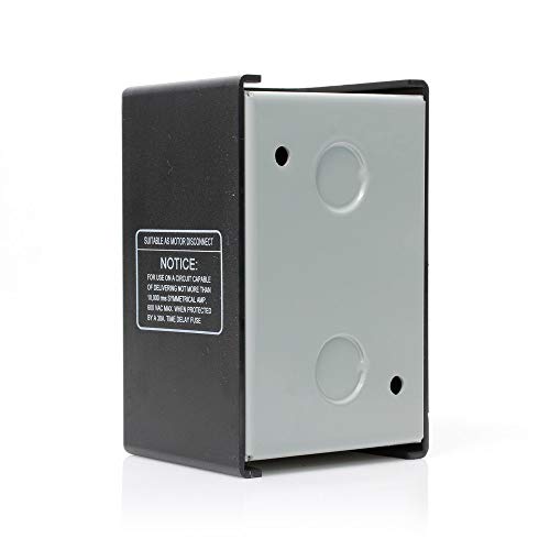 Leviton Manual Motor Controller, Industrial Grade, Grounded To Enclosure, Back & Side Wired, N1303-TDS, Black - color: Black