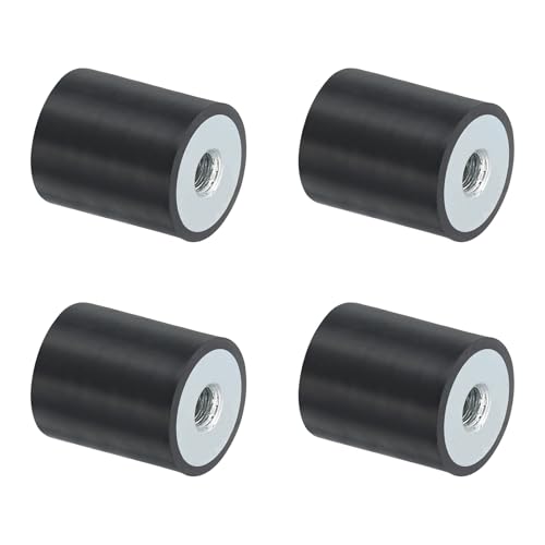 uxcell 4Pcs 20 x 25mm M6 Female Thread Rubber Mounts, Vibration Isolator, Replaces Anti Vibration Pads Flat Silent Block Base Block - size: M6x20x25mm