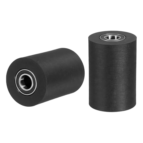 uxcell 2Pcs Plastic Roller Wheel with Bearings 3/8" x 1-3/8" x 1-15/16" - size: 3/8" x 1-3/8" x 1-15/16" (ID x OD x L)