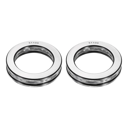 uxcell 2Pcs Thrust Ball Bearings, 45mm Bore 65mm OD 14mm Thick 51109 ABEC5 - size: 51109 45mm x 65mm x 14mm