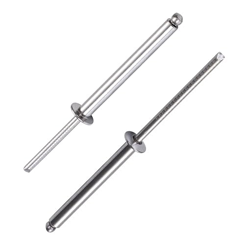30Pcs Stainless Steel Extra Long Pop Rivets - Heavy Duty, 3/16"x2" - size: 3/16"x2"