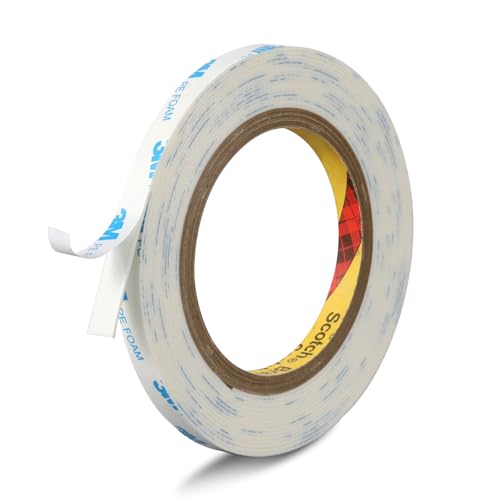 Double Sided Foam Tape | 0.39" x16.5Ft| Strong Adhesive Vibration Resistant Tape for Indoor/Outdoor Paint Wall Picture Hanging Poster|Free Damage Mounting Heavy Duty Foam Tape(0.39in/10mm x 16.5ft) - size: 0.39 in x 16.5 ft
