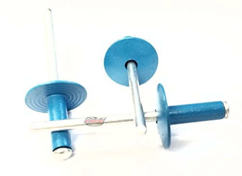 Pepsi-Blue 3/16" Aluminum Medium Head with Steel Mandrel Multi Grip Pop Rivets Fasteners .275 - .598 Grip Range - color: Pepsi Blue
