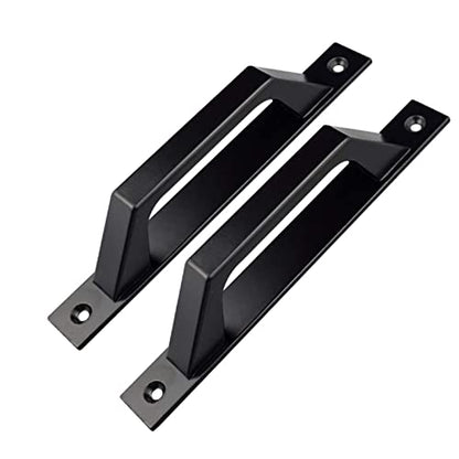 KAFENDA 2 pcs Carbon Steel Sliding Barn Door Handle Wood Gate Door Pull Handle 19.6cm (Sold by wen-) - color: 2PCS