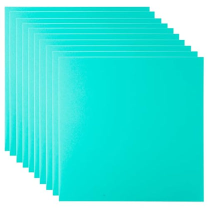 10 Pcs 8”X8” Green Opaque Rigid Plastic Sheet, 0.02 inch Thick PVC Sheet 200mm x 200mm for Office DIY Cutting - color: Green