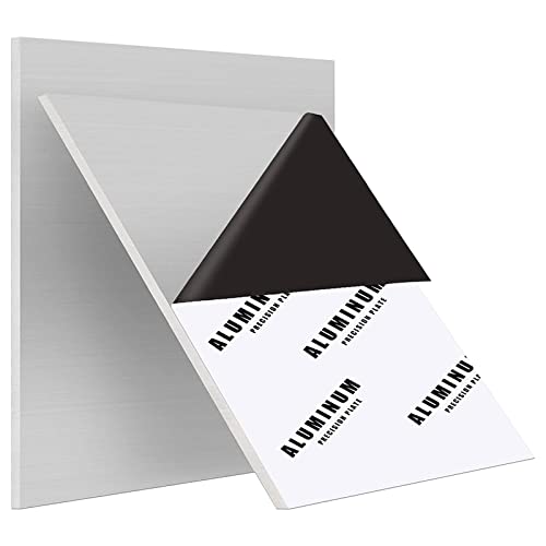 2Pack 1/8Inch Thick Aluminum Sheet Plate, 12" x 12" 6061 Aluminum Plates - size: 12x12", style: 2PCS-1/8"