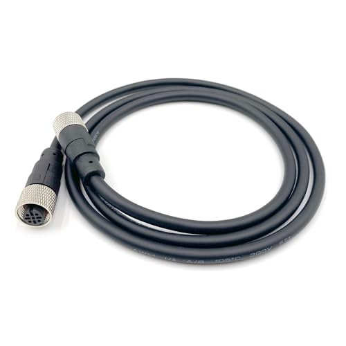 1.64ft M12 5 Pins Female to Female Connector Cable, A Code Straight Molding Cable Double Female Aviation Sensor Electrical PVC Wire 125V 4A AC/DC Industrial Molded Wire AWG22 (0.5Meter) - size: 1.64ft