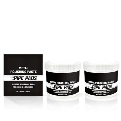 2Pcs Buffing & Finishing Care Set, Includes Polishing Paste and Matching Pads. All-in-one for Daily Metal Surface Maintenance, Simple Operation