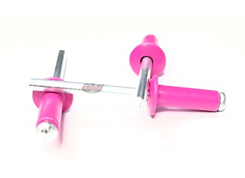 Pink 3/16" Blind Pop Rivets Aluminum Large Head with Steel Mandrel Fasteners .250 - .375 Grip Range - color: Pink