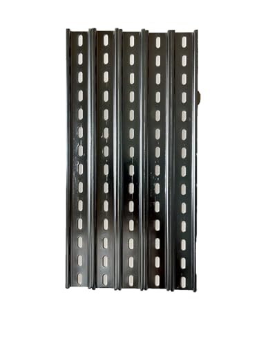 International Connector T&G 5 Pieces DIN Rail Slotted Zinc-Plated Steel RoHS 35mm Wide 7.5mm High (14") - size: 14"